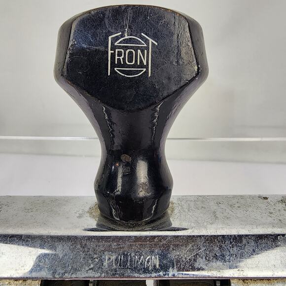 Vintage Jumbo XL 7" Wide Pullman Rubber Band Ink Stamp 11 Number Wood Handle - Picture 2 of 11